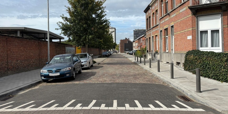 Foto van het deel van de Sint-Camillusstraat dat enkelrichting wordt.